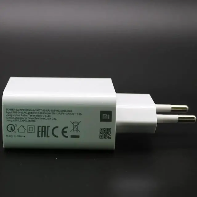 Alt view image 4 of 5 - 100% Original  Mi9 SE 18W fast wall charger QC3.0 fast charger adapter 100cm USB 3.1 data cable for MI 9 SE 8 6 mix 2 2S 3