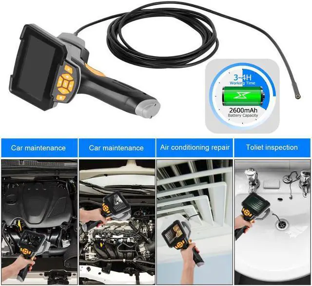 Alt view image 3 of 5 - Industrial Endoscope 1080P HD Portable Handheld Borescope Inspection Camera Videoscope with 4.3 Inch LCD Screen for Pipe