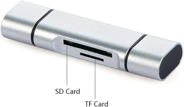 Alt view image 2 of 5 - Portable Mini Design Charming 3 in 1 Card Reader USB Type C Micro USB 3.0 TF SD Card Reader Support Type C OTG Hot Sale