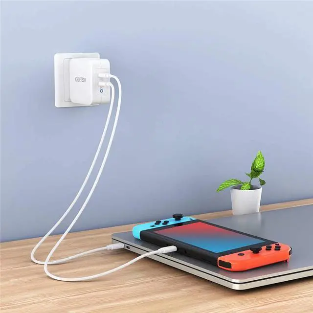 Alt view image 5 of 5 - 100W GaN Dual USB Type-C Charger for iPad Pro Wall Charger for iPhone 11 Pro Phone for Samsung/Huawei/ASUS/Lenovo/DELL Tablet