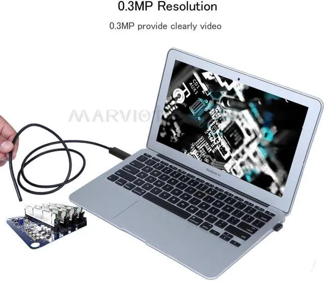 Alt view image 5 of 5 - 2 in 1 USB Android Endoscope Waterproof 6 LED Borescope Inspection Camera Endoscope For Android PC 1M 2M 7mm Endoscope Camera HD