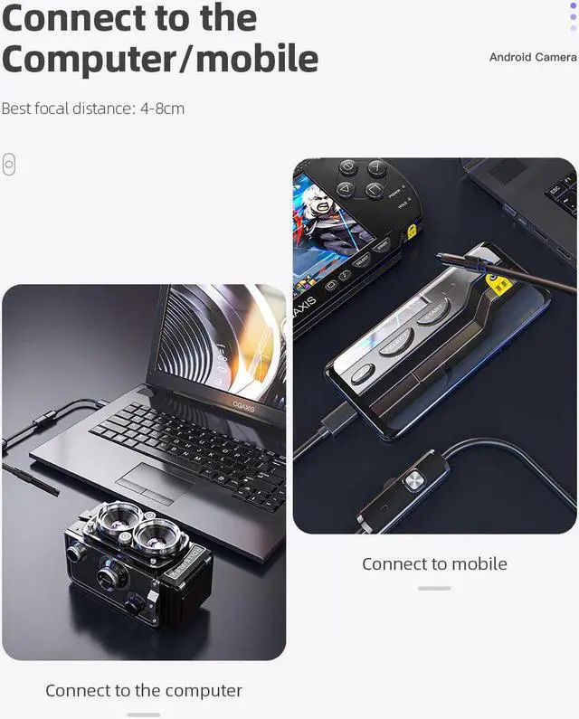 Alt view image 5 of 5 - Selling 5.5mm Car Endoscope Camera IP67 Waterproof 6 LED Borescope Auto Pipe Inspection Camera USB Vehicle Testing Tool