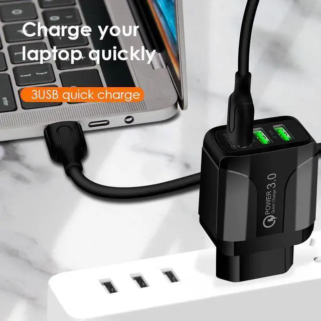 Alt view image 2 of 4 - 1pc New High Qulity 3USB QC3.0 Charger 5.1A Mobile Phone Tablet Universal Travel Charging Charger For IPhone   Mi