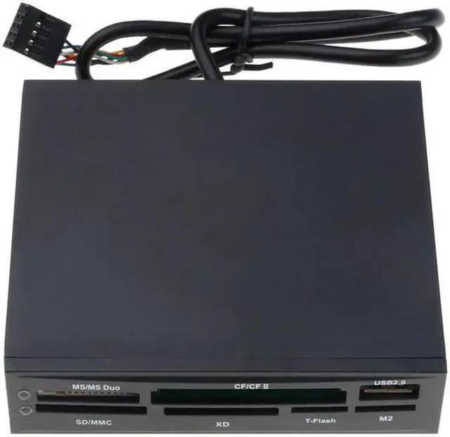 Alt view image 3 of 5 - All In 1 Internal Card Reader USB 2.0 3.5" Floopy Bay Front Panel Card Reader USB Flash Memory Card Reader
