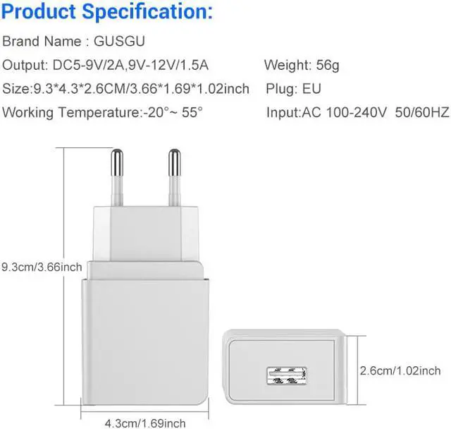 Alt view image 5 of 5 - Quick Charge QC 3.0 Fast USB Phone Charger Adapter Wall Travel Charger EU for iPhone Samsung Phone USB Adapter
