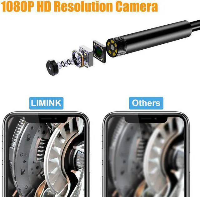 Alt view image 2 of 5 - 5.5mm WiFi Endoscope Inspection Camera with 6Led Wireless Borescope Snake Hard Cable Camera for iPhone Android Smartphone