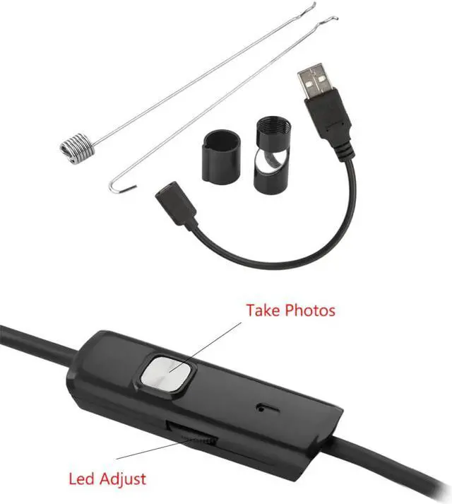 Alt view image 3 of 7 - 5M 8mm USB Endoscope Camera with 8 LED Flexible Wifi Borescope Endoscope Waterproof Micro Inspection Camera for Android ios PC