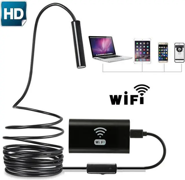 Main image of 8mm HD wifi endocope camera Android mobile phone Waterproof Borescope Inspection Camera 6 Led Lights with sucker