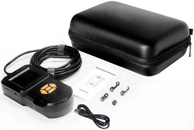 Alt view image 7 of 7 - Inspection Camera 2.4 Inch IPSLCD Screen Industrial Endoscope Camera 6 LED with IP67 Semi-rigid Handheld Video Borescope