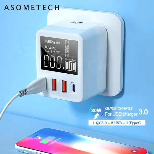 Main image of 30/40W Quick Charge QC3.0 USB Charger Wall Travel Mobile Phone Adapter Fast Charger USB Charger For iPhone Xiaomi Huawei Samsung