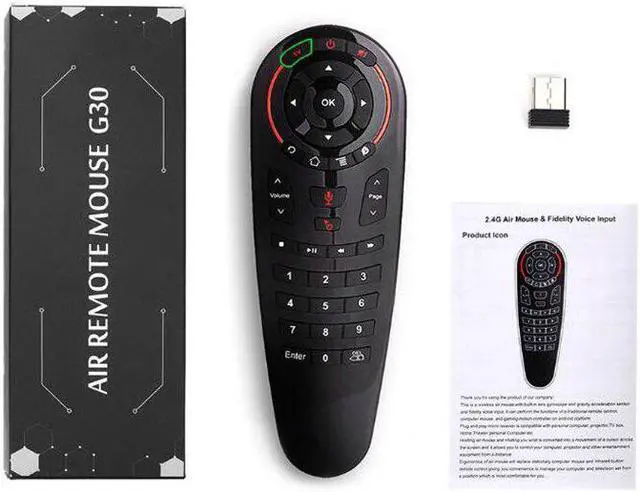 Alt view image 2 of 5 - Voice Remote control 2.4G Wireless Air Mouse IR learning Gyro Sensing Smart remote control for google Android TV BOX Game