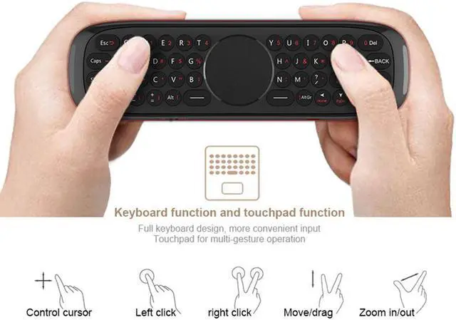 Alt view image 4 of 5 - W2 2.4G Air Mouse Wireless Keyboard with Touchpad Mouse Infrared Remote Control for Android TV BOX PC Projector