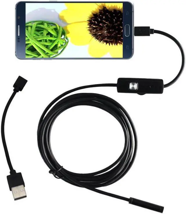 Alt view image 2 of 5 - 1/1.5/2M Endoscope Camera USB Waterproof Inspection Endoscope 7mm 5.5mm Soft Cable Camera HD endoskop with 6 LEDs for Android PC