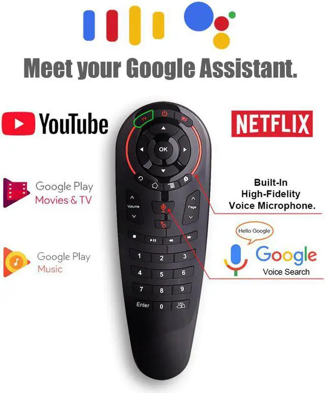 Alt view image 3 of 5 - G30S Voice Air Mouse universal Remote control 33 keys IR learning Gyro Sensing Wireless Smart remote for android tv box X96 mini