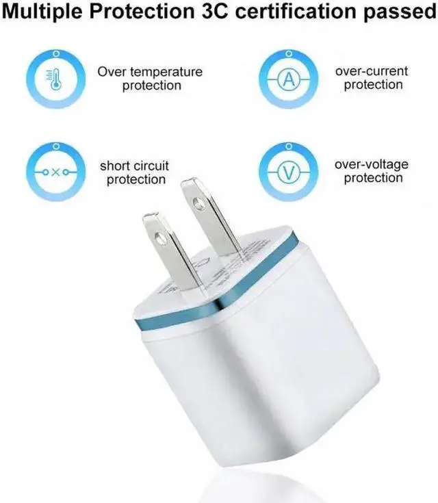 Alt view image 5 of 5 - USB Charger 2.1A Fast Charging Universal Travel EU/US Plug Adapter Portable Wall Mobile Phone Charger For IPhone For