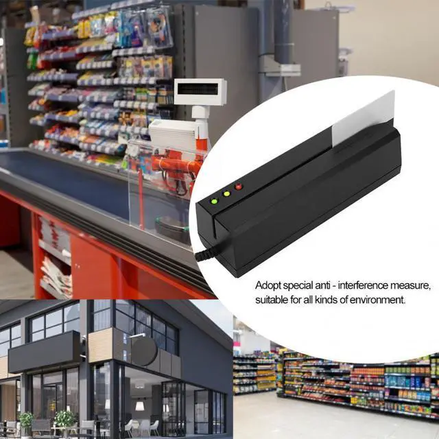 Alt view image 4 of 5 - Magnetic Strip Card Reader USB LED Indicator Magstripe Writer 3 Tracks Memory Card Reader lector de tarjeta