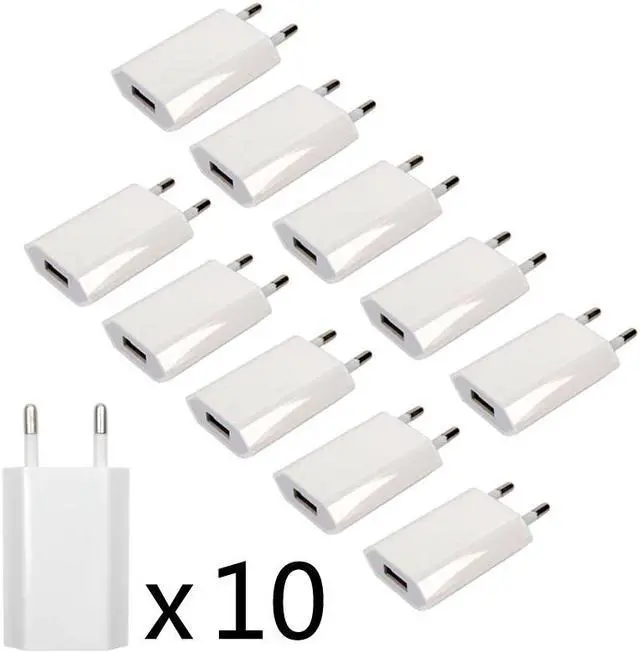 Main image of 10PCS Lot Travel Wall Charging Charger Power Adapter USB AC EU Plug For  iPhone X XS MAX MR 8 7 6 6s 5 5S SE 5C 4 4S 3GS