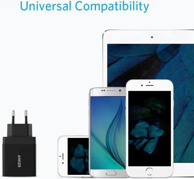 Alt view image 4 of 5 - 24W 2-Port USB Wall Charger (EU/UK Plug) and PowerIQ Technology for iPhone, iPad, Galaxy, Nexus, HTC, , LG etc