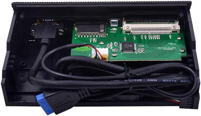 Alt view image 3 of 5 - Multifunctional All in One Front Panel USB 3.0 MS M2 CF XD TF SD Card Reader 5.25" Media Dashboard for PC Desktop CD-ROM