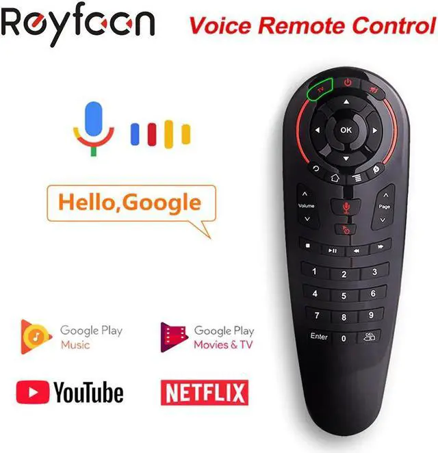 Main image of Voice Remote Control Air Mouse Wireless Mini Kyeboard with IR Learning for Android TV Box PC