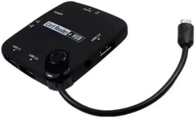 Alt view image 3 of 5 - 3 Port OTG USB 2.0 Powered Adapter Hub Memory Stick Micro Card Reader Hub Top Quality (Without USB cable)