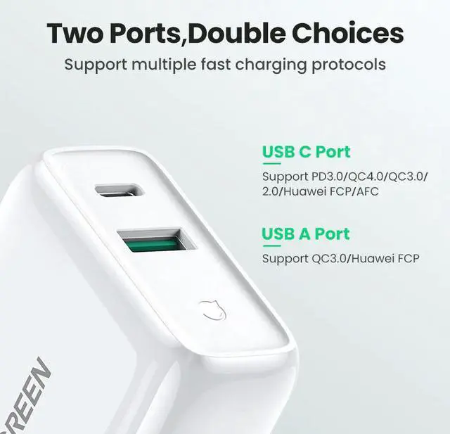 Alt view image 2 of 5 - 36W Fast USB Charger Quick Charge 4.0 3.0 Type C PD Fast Charging for iPhone 11 USB Charger with QC 4.0 3.0 Phone Charger