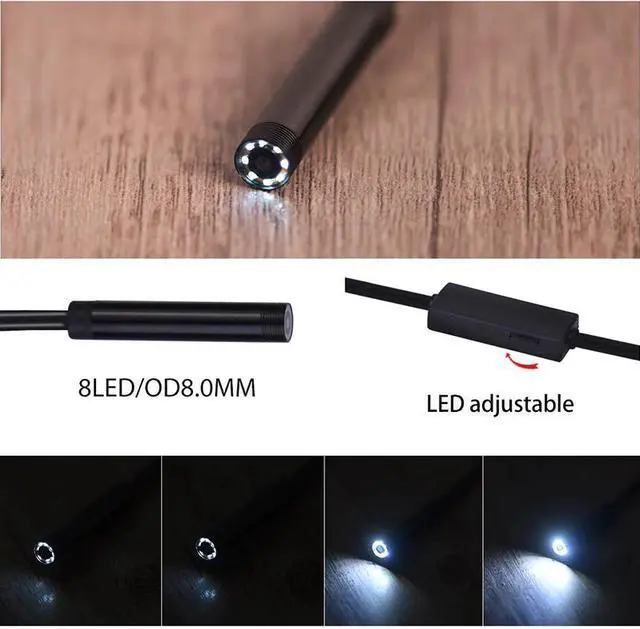 Alt view image 3 of 5 - 8mm Wifi HD 1200P Endoscope Camera USB IP68 Waterproof Borescope Semi Rigid Tube Wireless Video Inspection for Android/iOS