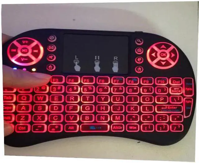 Alt view image 3 of 4 - Backlight Keyboard mini English Russian Version Remote Control Air Mouse Touchpad Keyboard For Android TV BOX PC