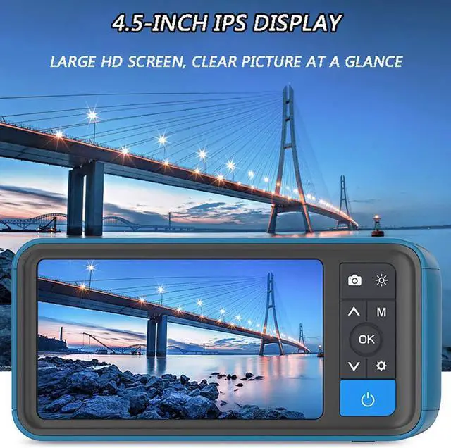 Alt view image 2 of 5 - Camera 8mm Dual Lens Endoscope 1080p Waterproof Semi Rigid Tube 4.5 inch Screen Borescope Wifi Industrial Endoscope