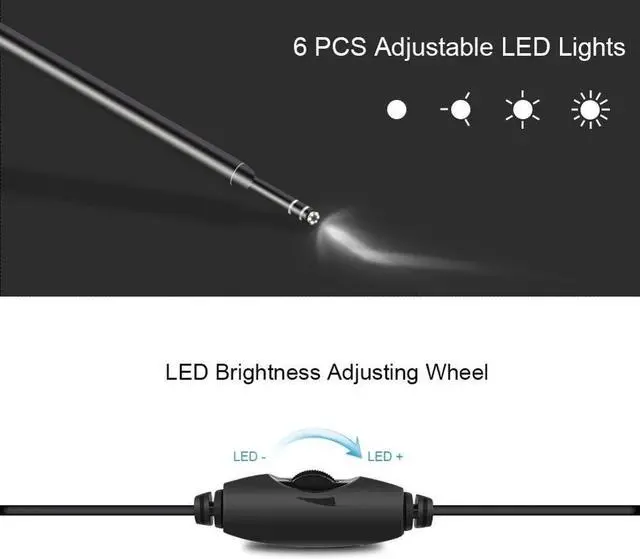 Alt view image 3 of 5 - 3 In 1 Otoscope USB Earpick 1.3MP Endoscope Inspect Camera Wifi Ear Cleaning Tool HD Visual Ear Spoon for Ios Android Phone Pc