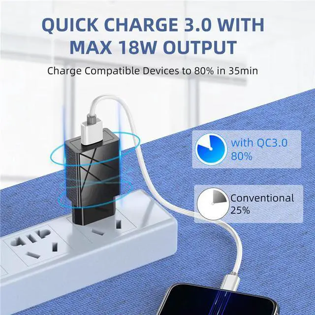 Alt view image 4 of 5 - USB Charger Quik Charge 3.0 Mobile Phone Charger For iPhone 11 XR Samsung Xiaomi Huawei EU/US Plug Fast Wall Chargers