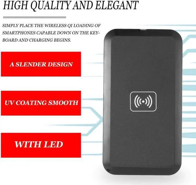 Alt view image 3 of 5 - Qi Wireless Charger For  Galaxy S8 S7 S6 edge Wireless Charging Pad For iPhone X 8 Plus Nokia Lumia 1520 930 920