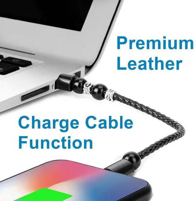 Alt view image 4 of 5 - Leather Portable USB Type C Bracelet Phone Charger Micro Usb Charging Data Carregador Portatil For Xiaomi MI9 Samsung S20 S10