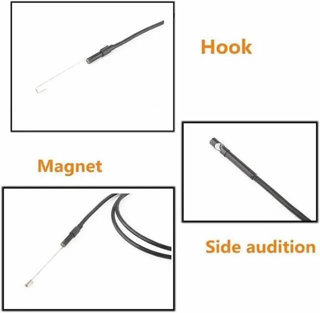 Alt view image 4 of 5 - 2 in 1 1M 1.5M 5.5mm 7mm Endoscope Camera Flexible IP67 Waterproof Inspection Borescope Camera for Android PC Notebook 6LEDs