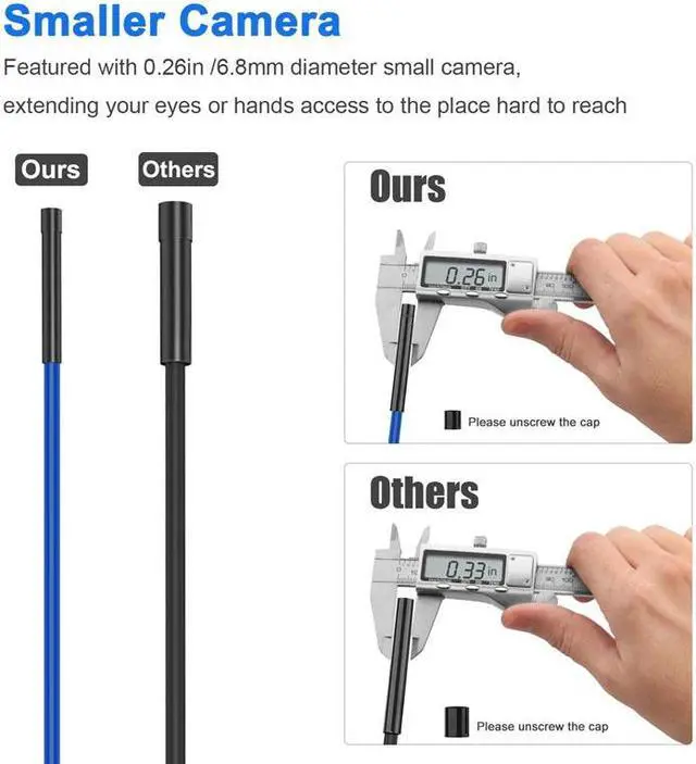 Alt view image 5 of 5 - 1944P HD WiFi Borescope Snake Camera 5MP Endoscope Camera Wireless IP67 Waterproof Inspection Camera for iOS & Android