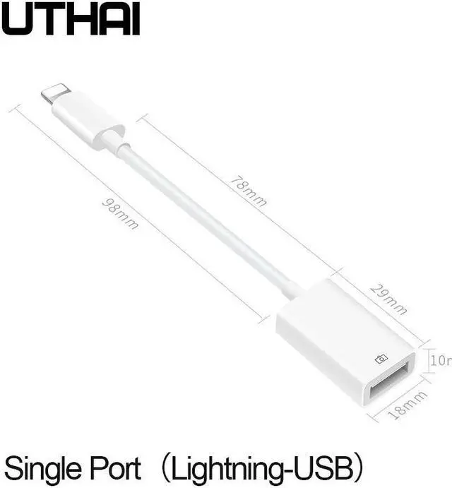 Alt view image 2 of 5 - C16 Multi In 1 Card Reader Lightning To SD USB Adapter For iphone 8 X 11 usb3.0 Converter TF CF SD Card reading All in 1