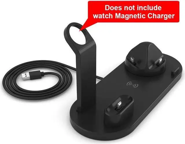 Alt view image 2 of 5 - Charging Dock Stand For iPhone 11 pro X XS MAX XR 7 8 Plus  Pro For  Watch 5 4 3 Fast Wireless Charger Station