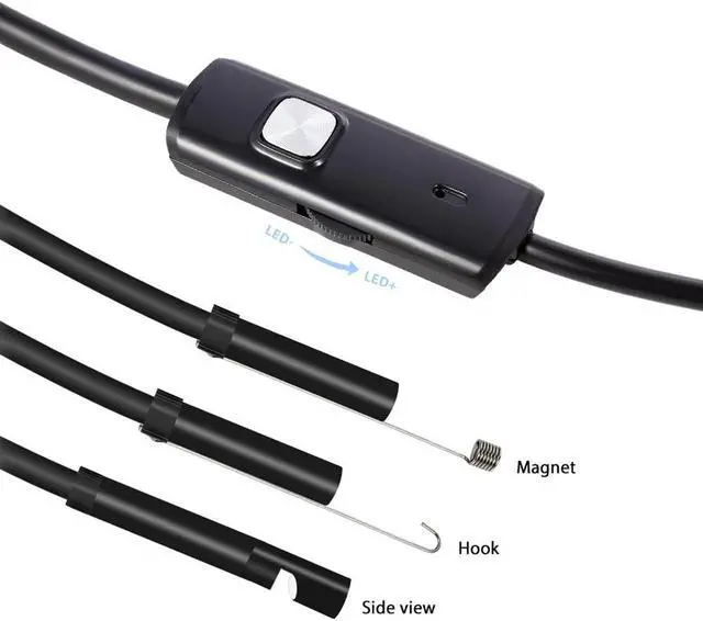 Alt view image 3 of 5 - 5.5mm Android and PC Endoscope 1M 1.5M 3.5M 5M Soft Cable and Hard Cable 6 LED Smartphone OTG Borescope USB Inspection Camera