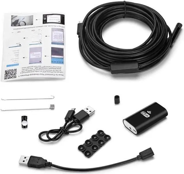 Alt view image 3 of 5 - 8mm Lens 720P WiFi Endoscope Camera Mini Soft Wire Wireless Waterproof Inspection Camera Borescope for Android IOS Windows