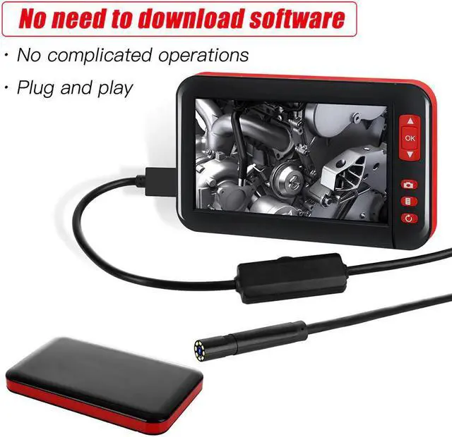 Alt view image 3 of 5 - Camera Industrial Endoscope HD 1920x1080 Borescope Inspection Camera Plug And Play Endoscope Camera Endoscope For Cars