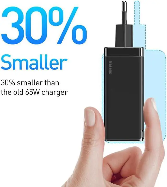 Alt view image 3 of 5 - GaN Charger 65W Quick Charge 4.0 PD Fast Charge AFC FCP Travel Charger For Macbook Pro For iPhone 11 X XS  Mate20