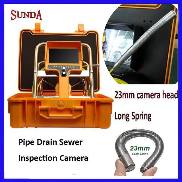 Main image of held stand rail sewer drain sewer pipe inspection camera waterproof video camera 23mm camera head Long Spring DVR