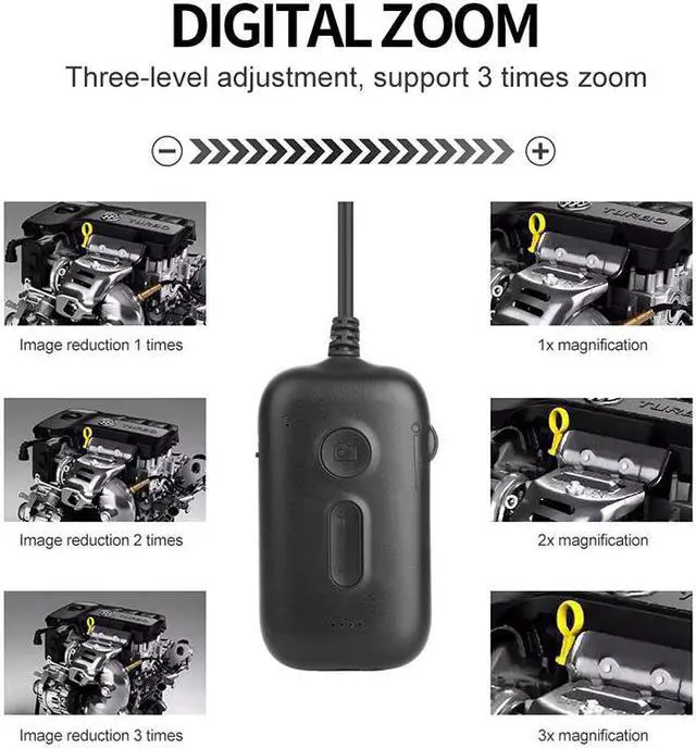 Alt view image 4 of 5 - 5.5mm 1080P HD Inspection Camera 3X Zoom Wireless Endoscope Camera 2MP Semi-Rigid Snake Camera For Inspecting Engine Sewer