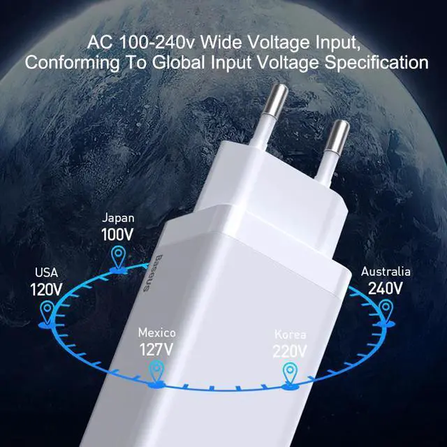 Alt view image 5 of 5 - GaN Charger 65W Quick Charge 4.0 PD Fast Charge AFC FCP Travel Charger For Macbook Pro For iPhone 11 X XS  Mate20