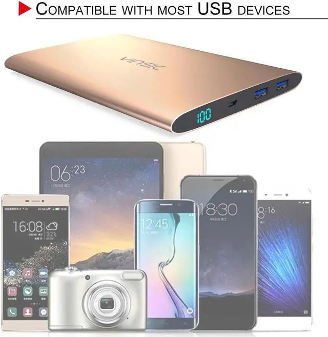 Alt view image 4 of 5 - 15000MAH Dual USB Compact Size Slim Ultra Thin Power Bank Battery Charger Power Supply for Smartphones