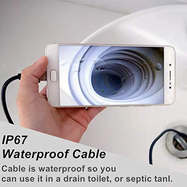 Alt view image 4 of 7 - 6 LED 5.5mm Lens Endoscope Waterproof Inspection Borescope for Android Focus Camera Lens USB Cable Waterproof Endoscope