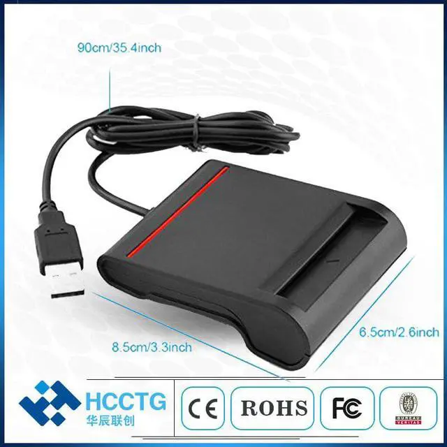 Alt view image 2 of 5 - ABS Contact ISO 7816 PC SC Compliant USB Smart Card Reader DCR30