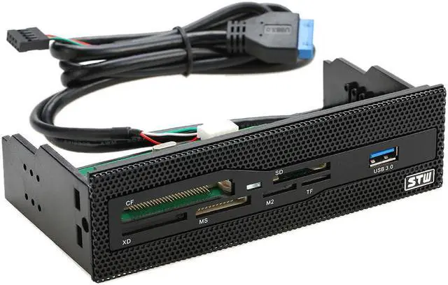 Main image of PC Card Reader 5.25" Internal Media Multi-Function Dashboard Front Panel USB 3.0 CF XD MS M2 TF SD card reader 5.25 smart