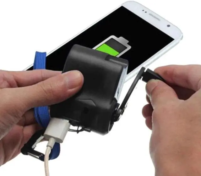 Alt view image 2 of 5 - Universal Hand Crank Portable Phone Battery  Outdoor Emergency USB Charging Dynamo For All Brand Mobile Phones