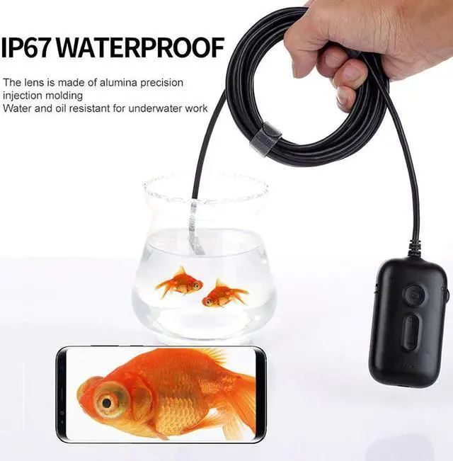 Alt view image 4 of 5 - 3X Zoom 1920*1080 HD Wireless Inspection Camera 2.0MP 5.5mm WiFi Borescope Semi-Rigid Snake Camera for Android & iOS iPhone